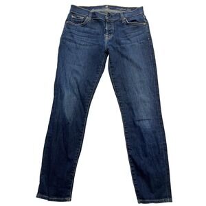 7 For All Mankind Jeans Womens‎ Blue Josefina Skinny Boyfriend Stretch Denim
